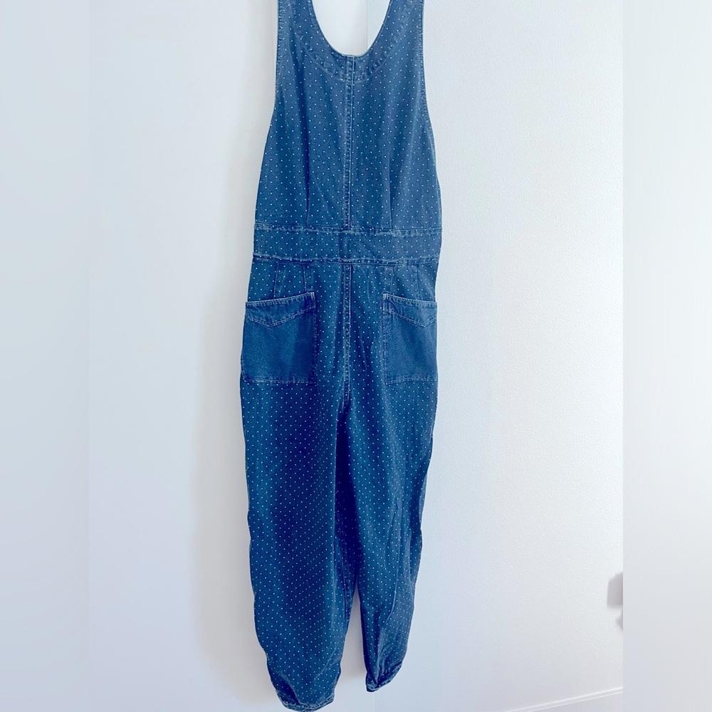 RRL Denim Jumpsuit with Polka Dots